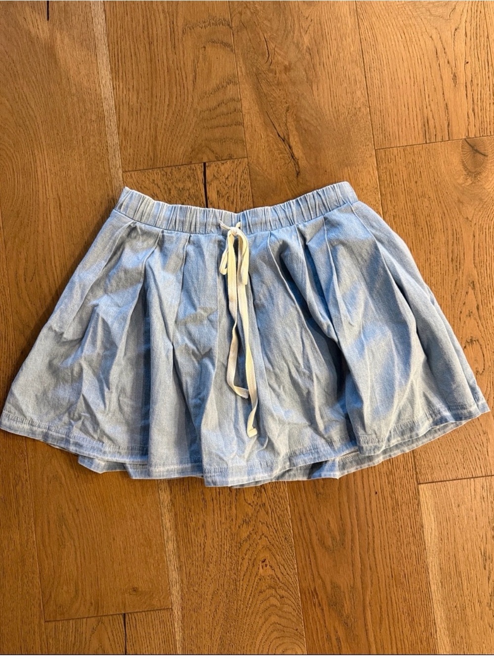 entro Light Blue Circle Skater Mini Skort with Drawstring